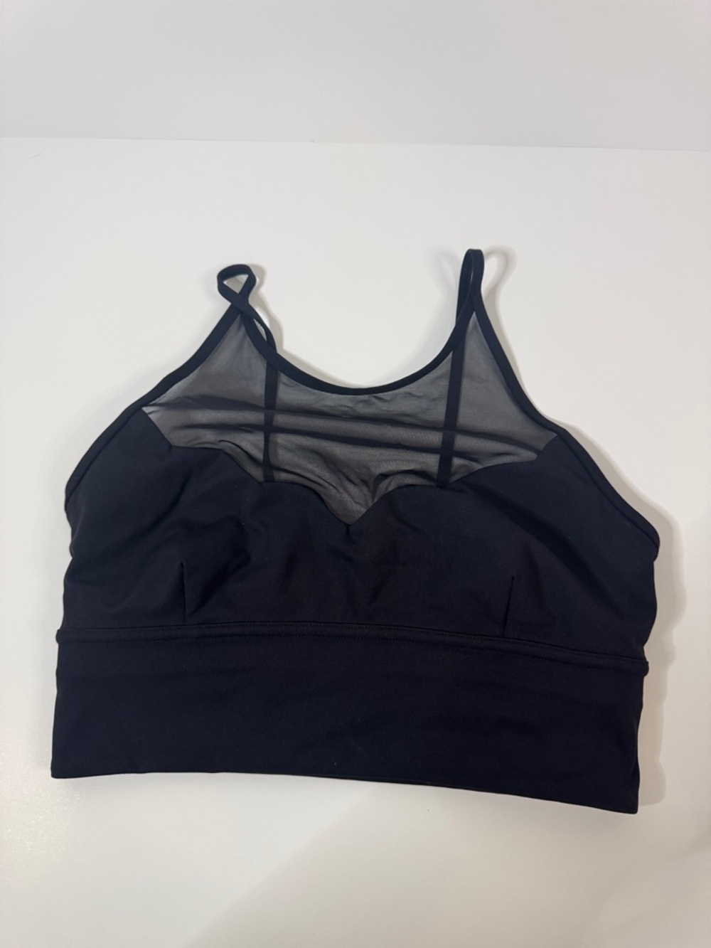 Lululemon Black Mesh-Panel Bralette Sports Bra Size 4
